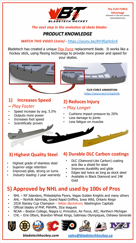 Bladetech 24K Gold Steel Skate Blades